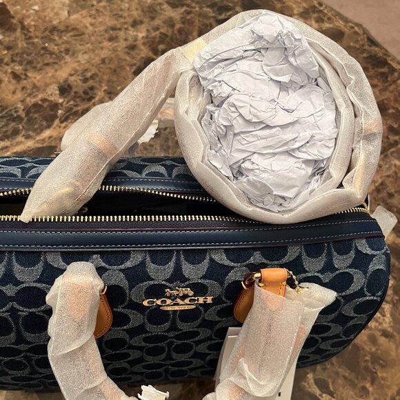 Coach Large Denim Rowan Bag (NWT) - Picture 9 of 16